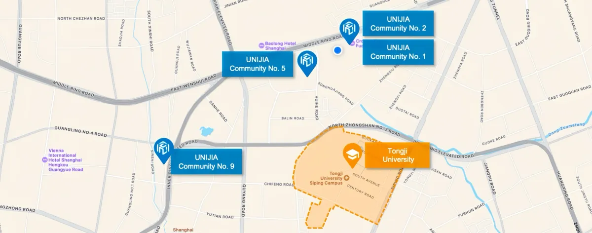 Tongji University 位置地图