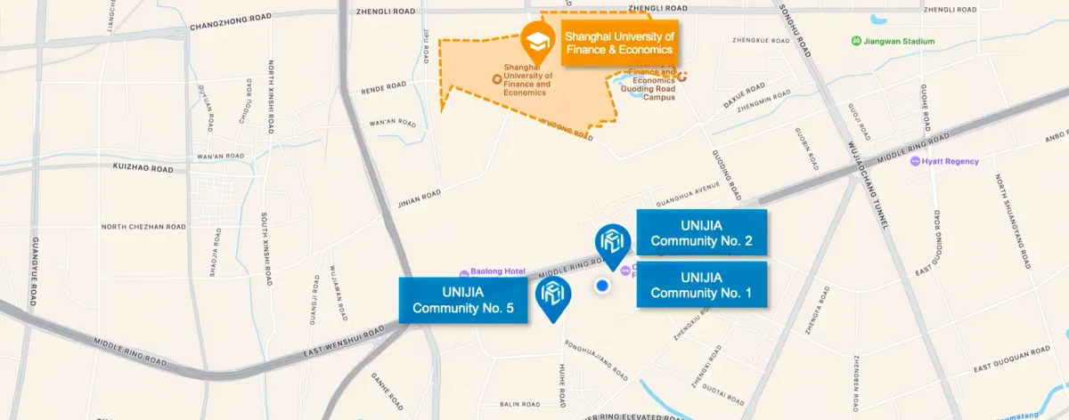 Shanghai University of Finance and Economics 位置地图